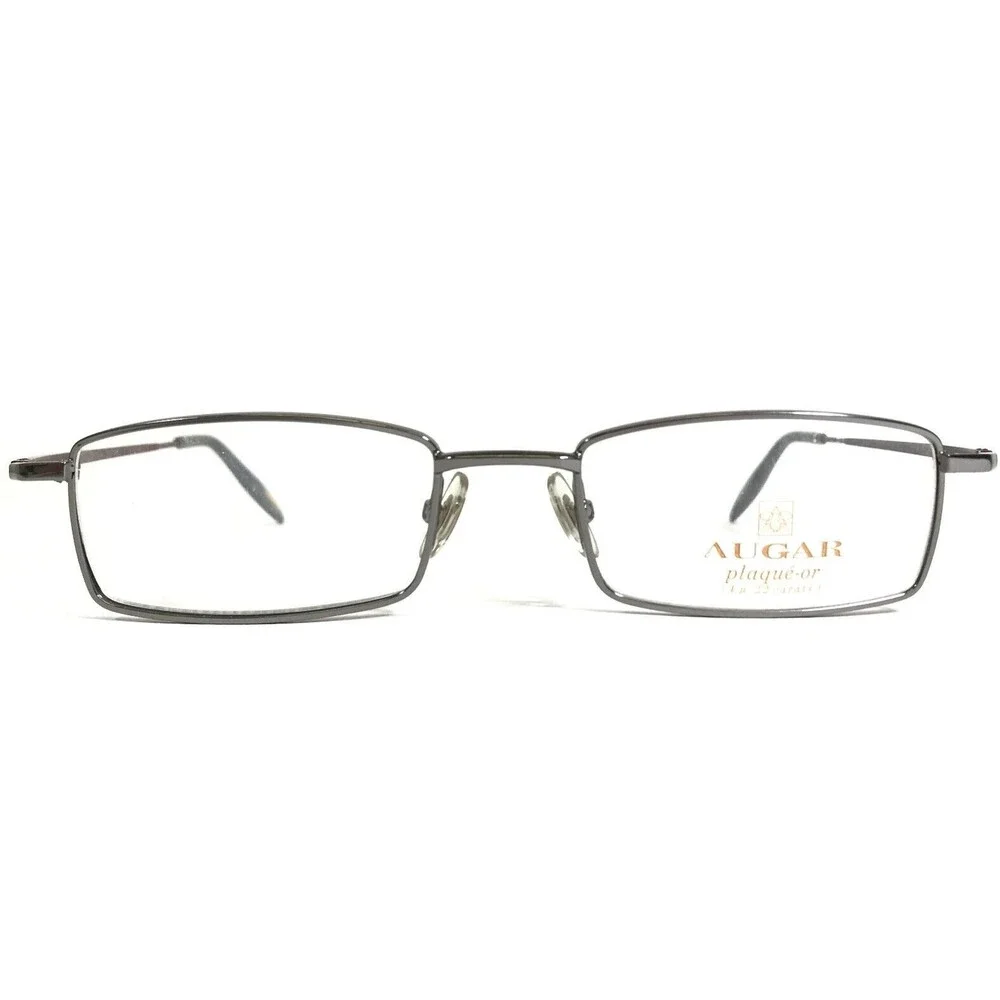 Augar Eyeglasses Frames HP138 GRIS Grey Red 22KT GP Gold Plated 49-18-140